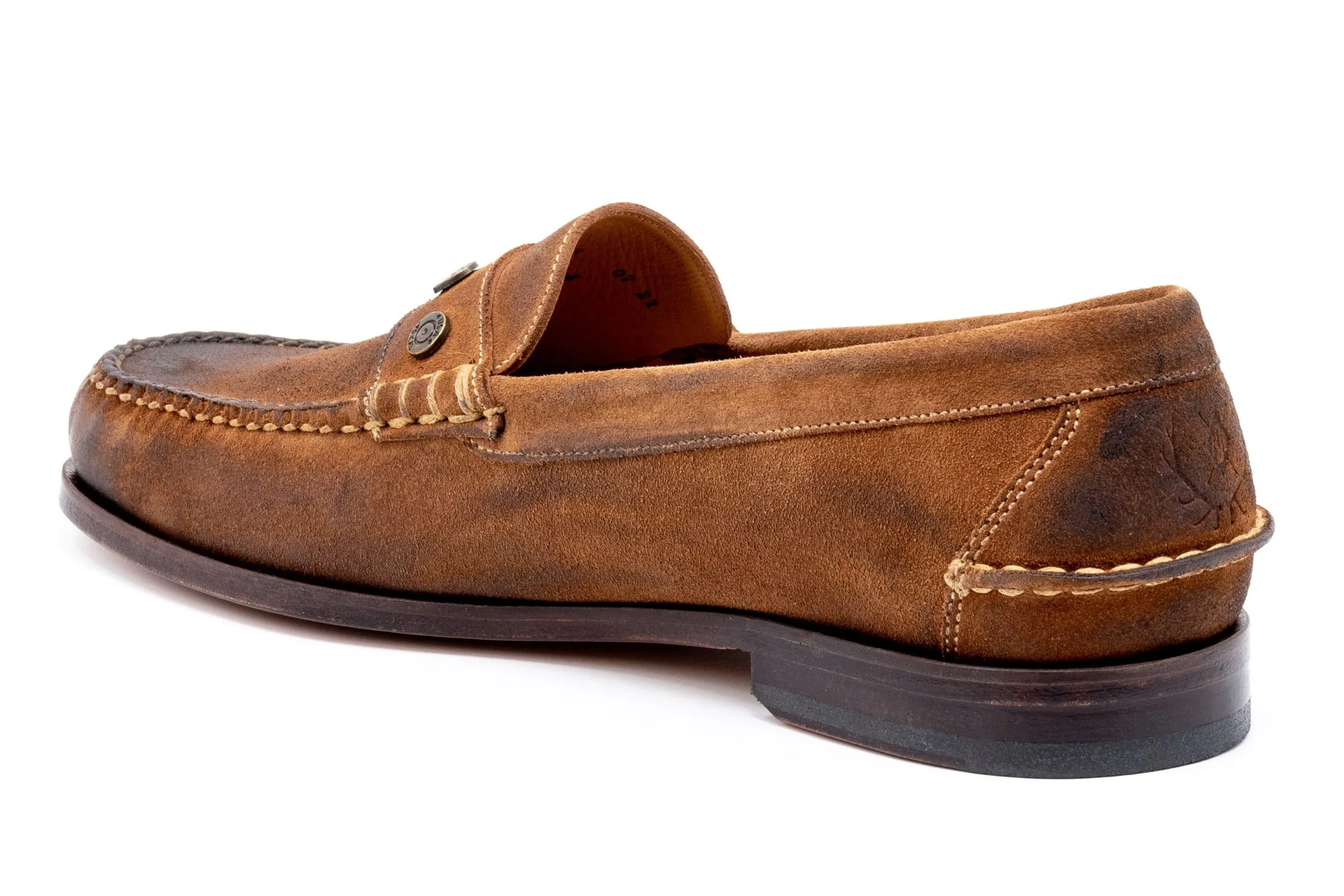 2nd Amendment Suede Penny Loafers - Tobacco