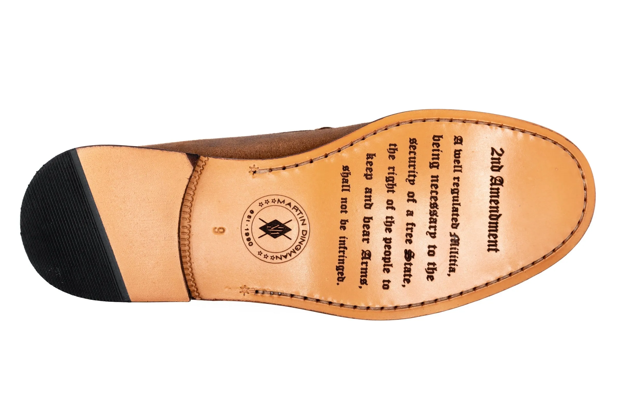 2nd Amendment Suede Penny Loafers - Tobacco
