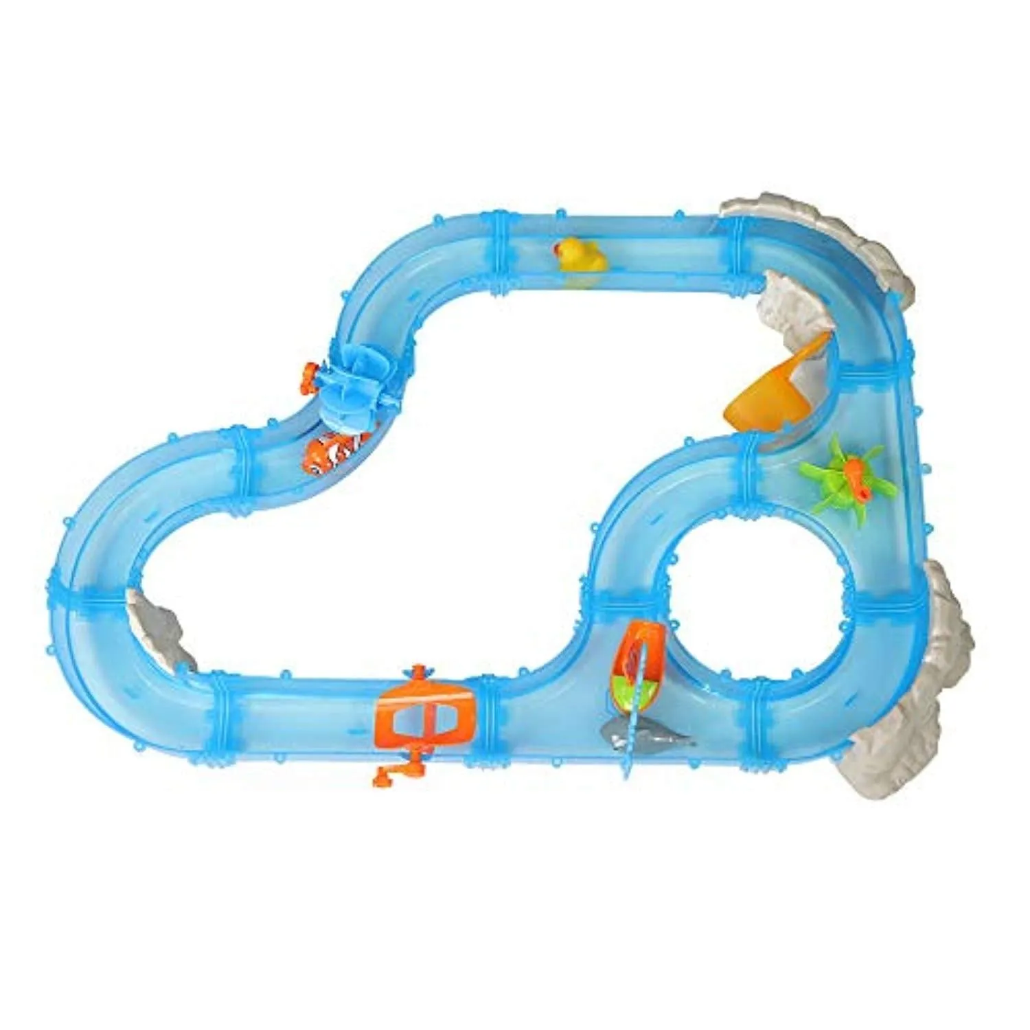 69 Pcs Ocean Track Children's Playground Parenting Fishing Game, Educatioal toys for toddlers