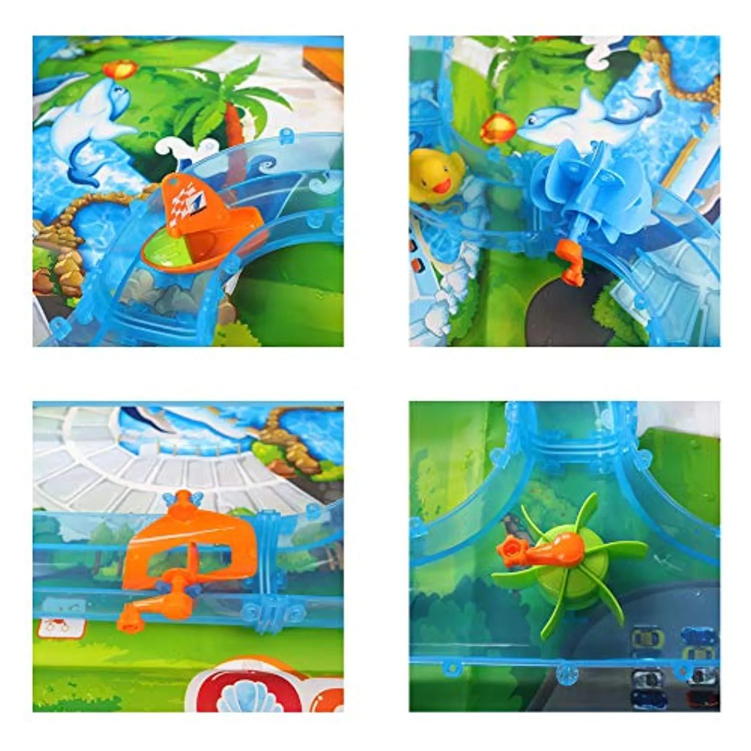 69 Pcs Ocean Track Children's Playground Parenting Fishing Game, Educatioal toys for toddlers
