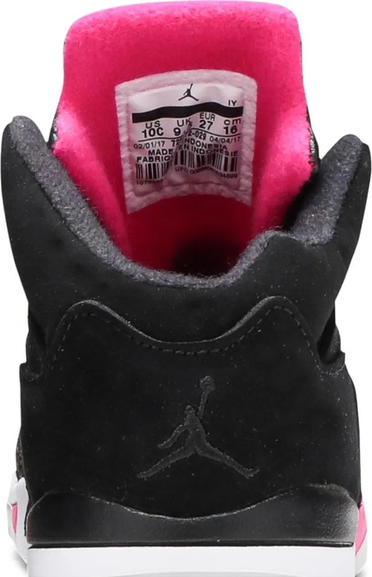 Air Jordan 5 Retro TD Black Pink sneakers, black