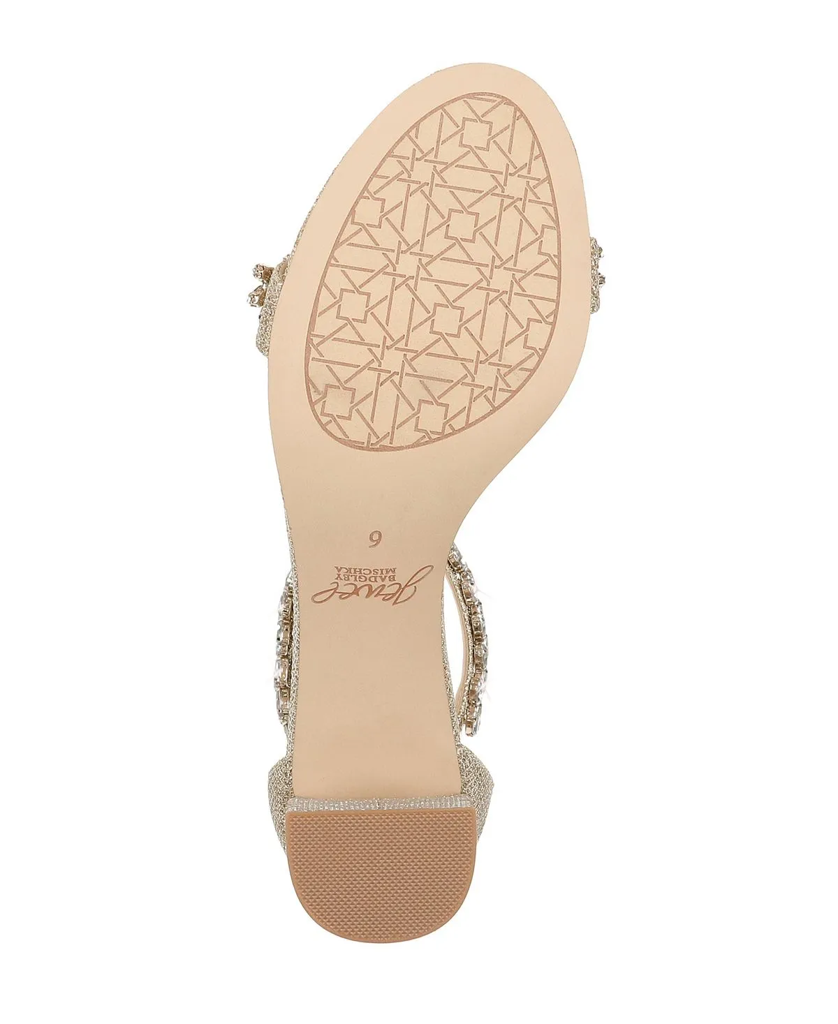 Bronwen Jewel Badgley Mischka Women's Block Heeled Evening Sandals, Gold