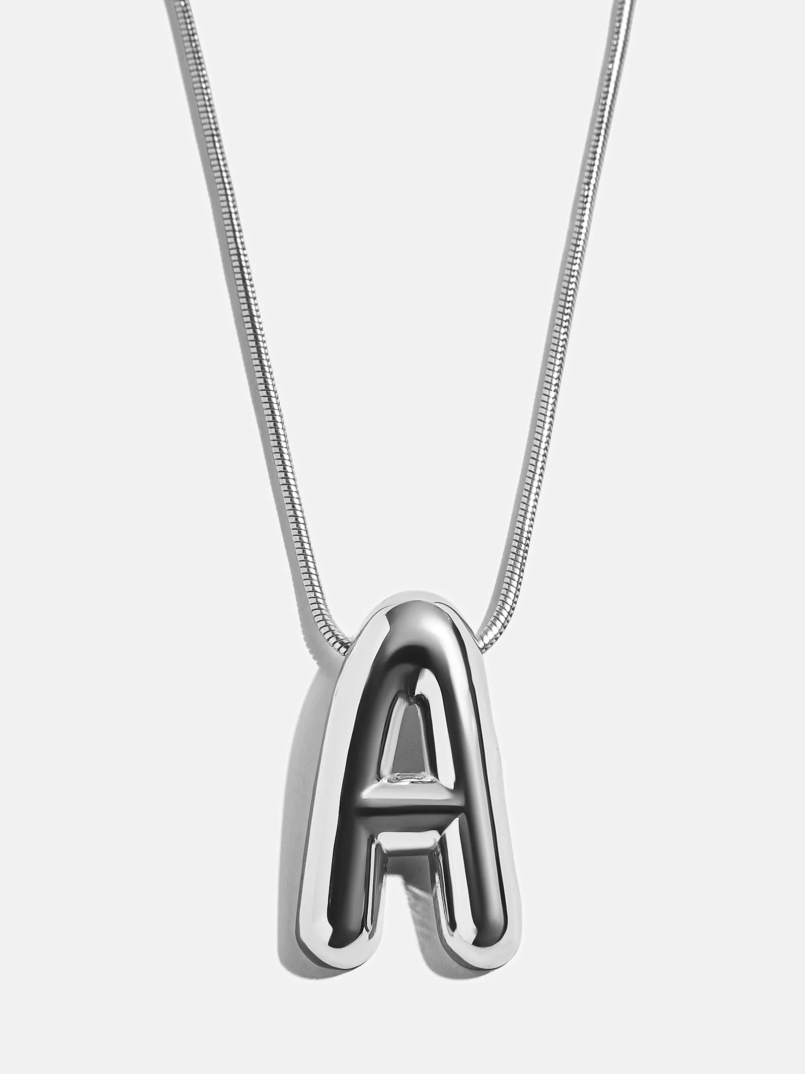 Bubble Initial Necklace - Silver
