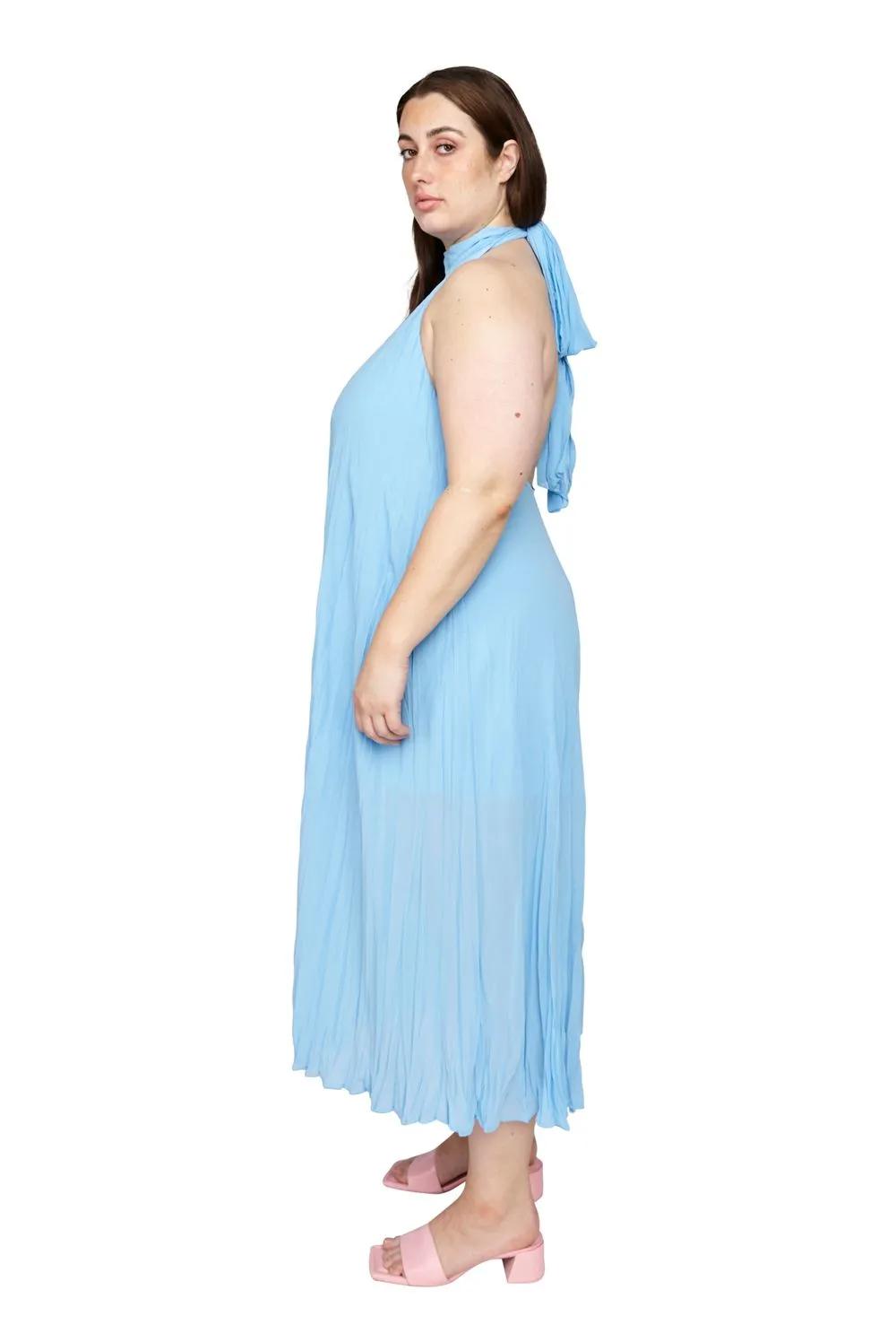 Cascade Crush Gown Sky Blue