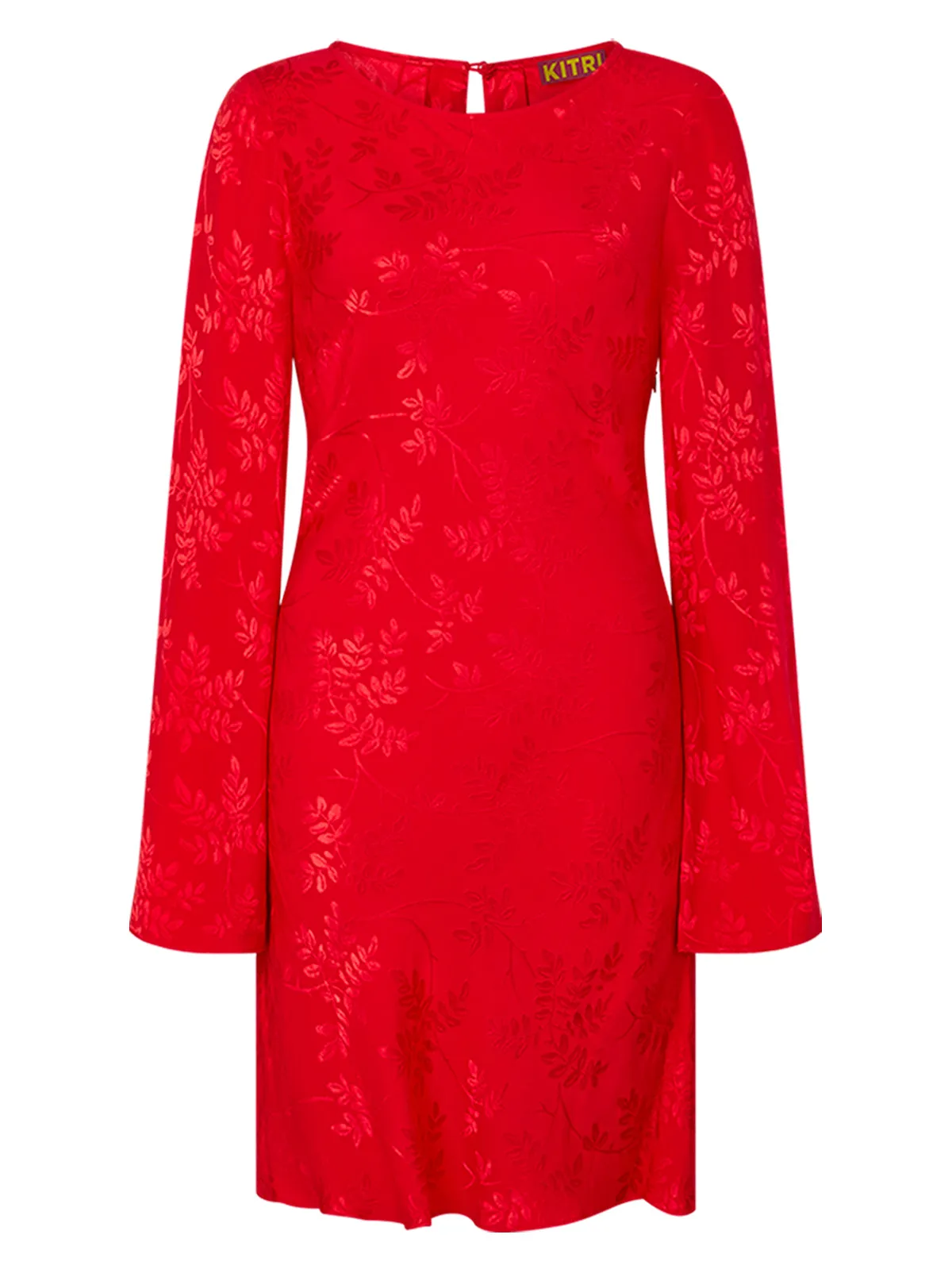 Faye Watermelon Floral Jacquard Mini Dress
