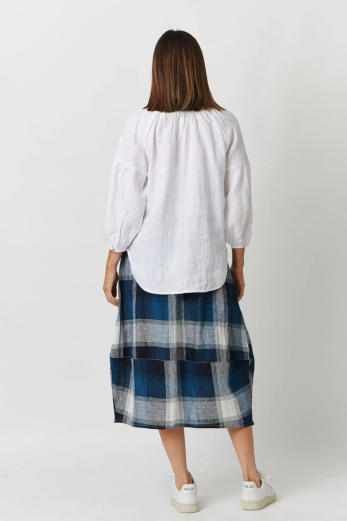 GA384 Skirt in Lagoon Plaid