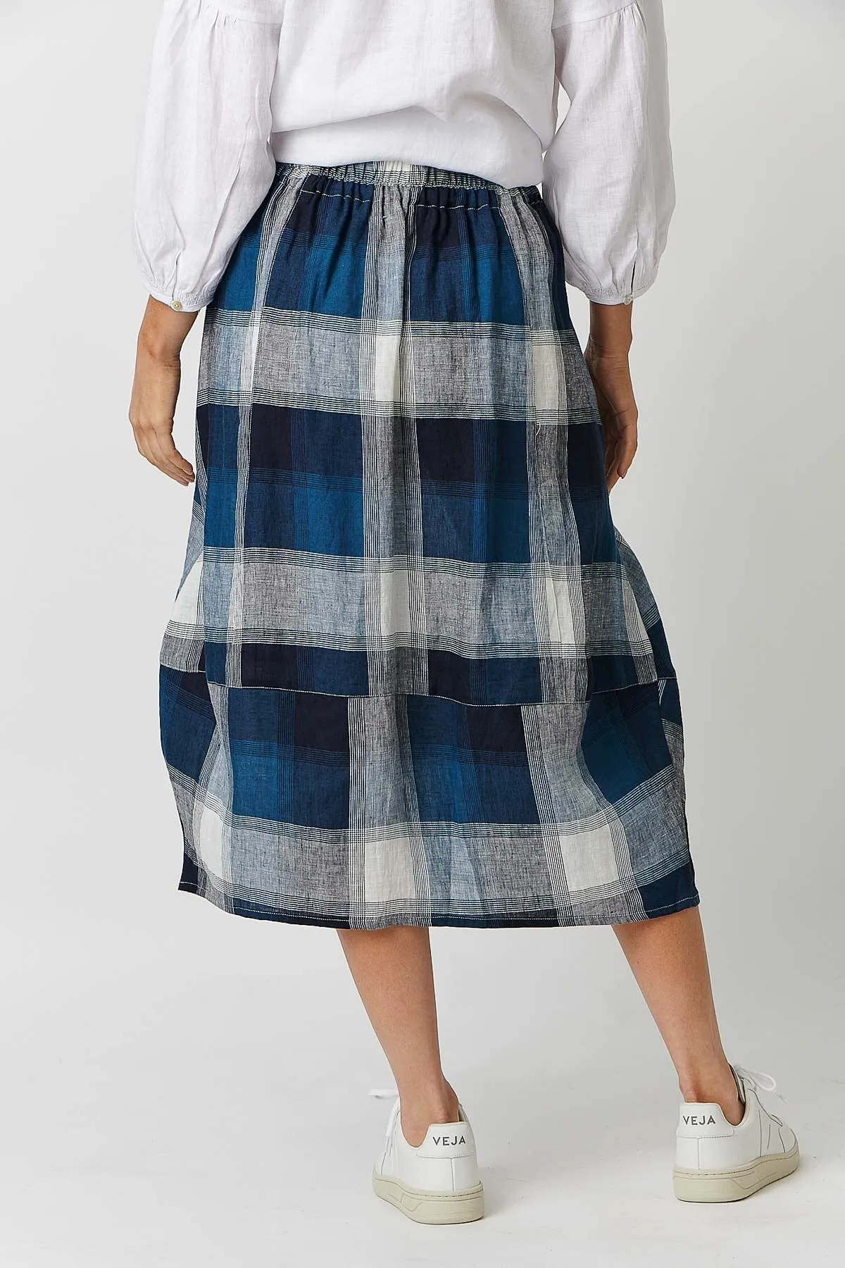 GA384 Skirt in Lagoon Plaid