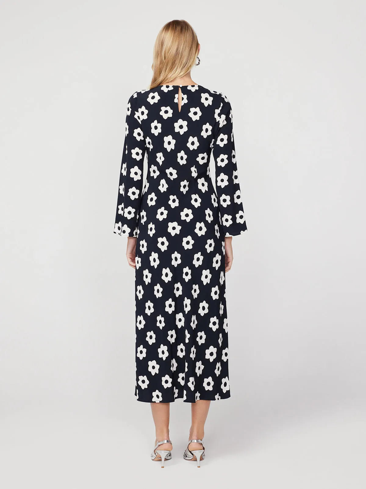 Keira Black Tiled Floral Maxi Dress