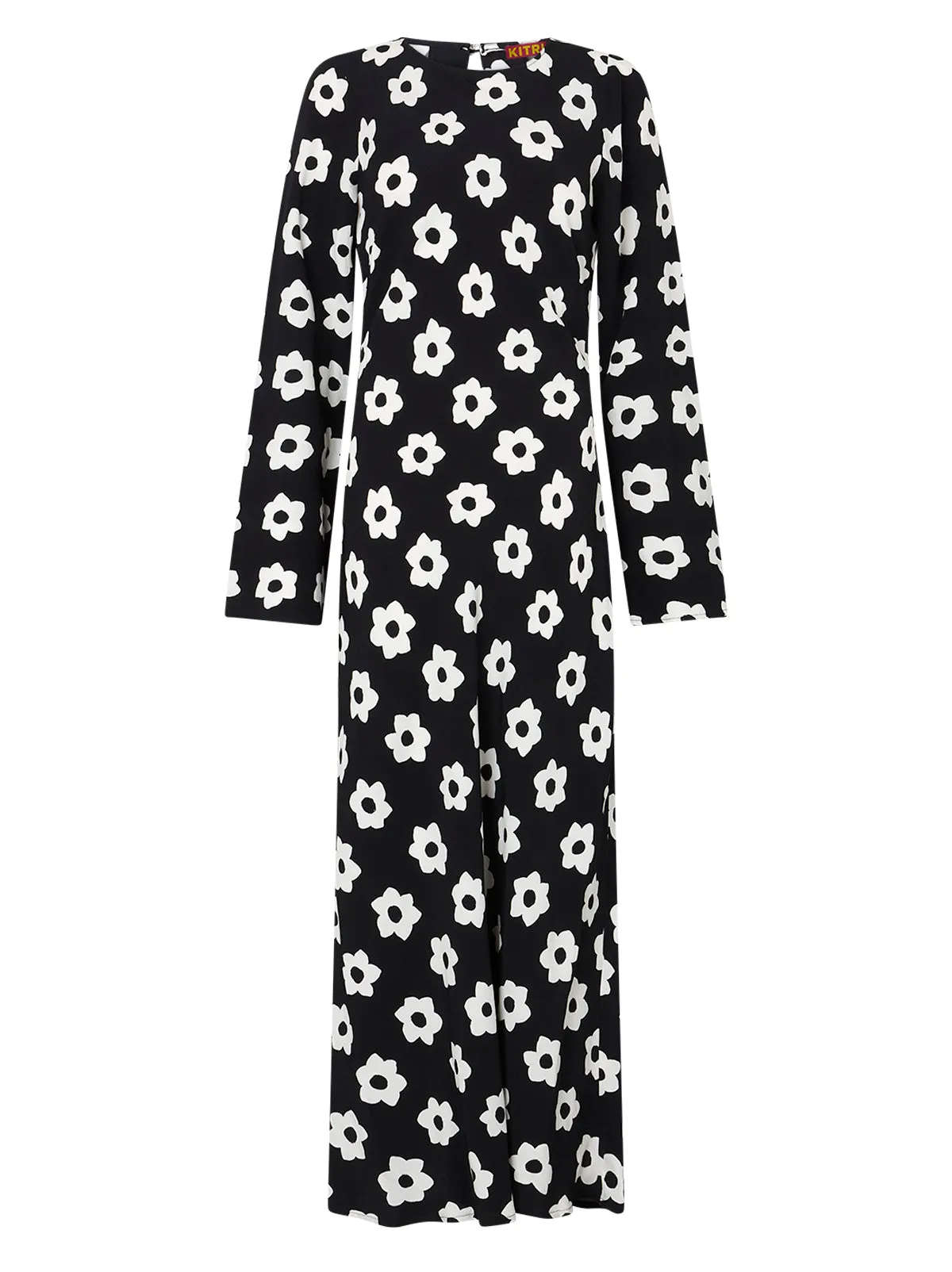 Keira Black Tiled Floral Maxi Dress