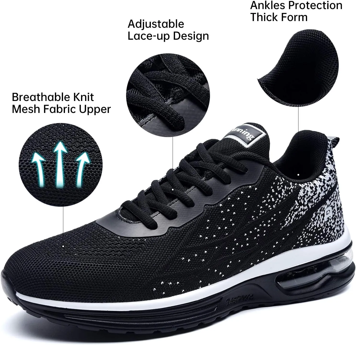 MEHOTO Mens Tennis Running Sneakers, Men Sport Fitness Gym Jogging Walking Lightweight Athletic Shoes