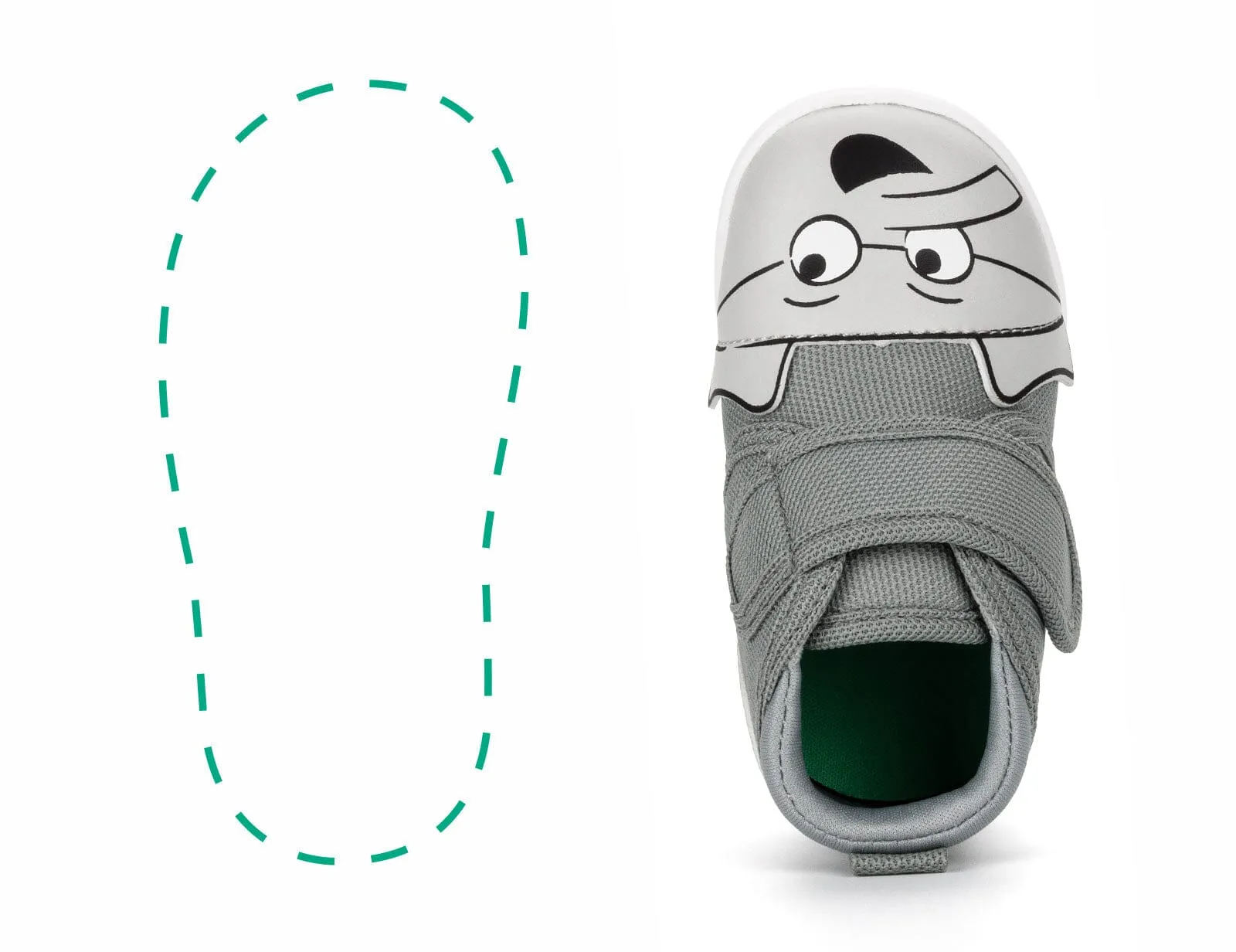 Mo Willems' Elephant Gerald Single Squeaky Toddler Shoes | Gray