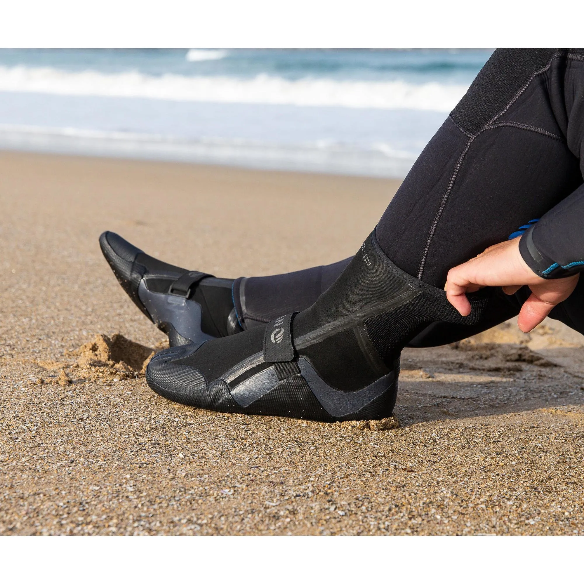 Neoprene surf shoes 900 height 4 mm black/gray OLAIAN, black