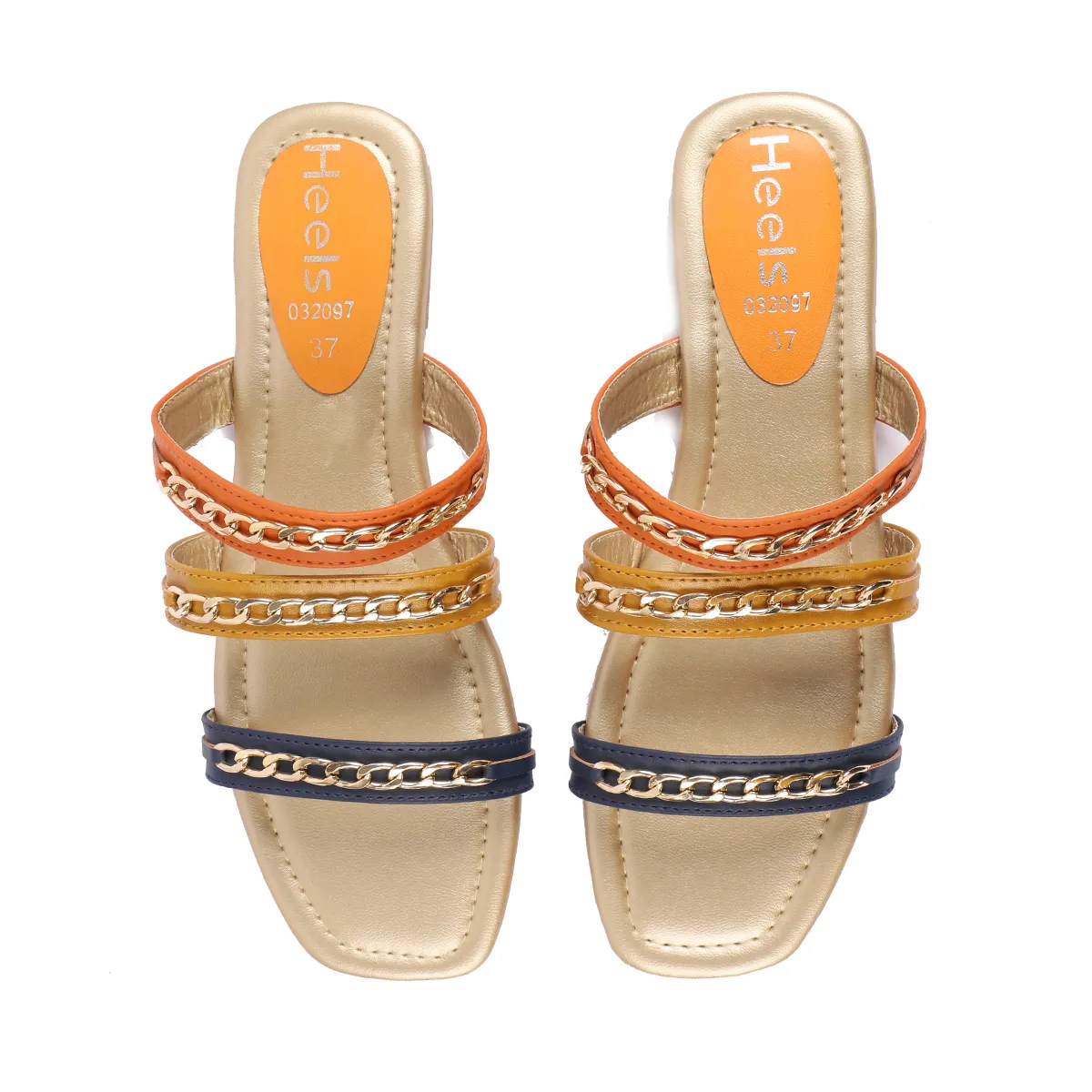 Orange/Multy Casual Slipper 032097