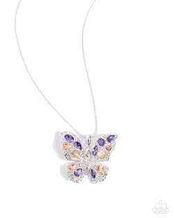 Paparazzi Aesthetic Admittance Necklace Purple and Aerial Admittance Ring Purple