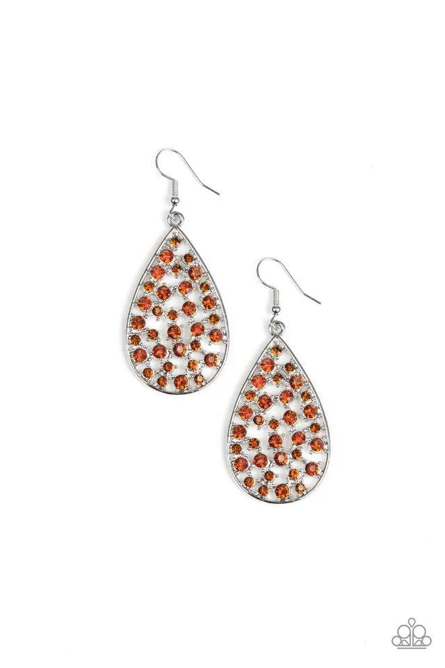 Paparazzi Call Me Ms. Universe Earrings Brown
