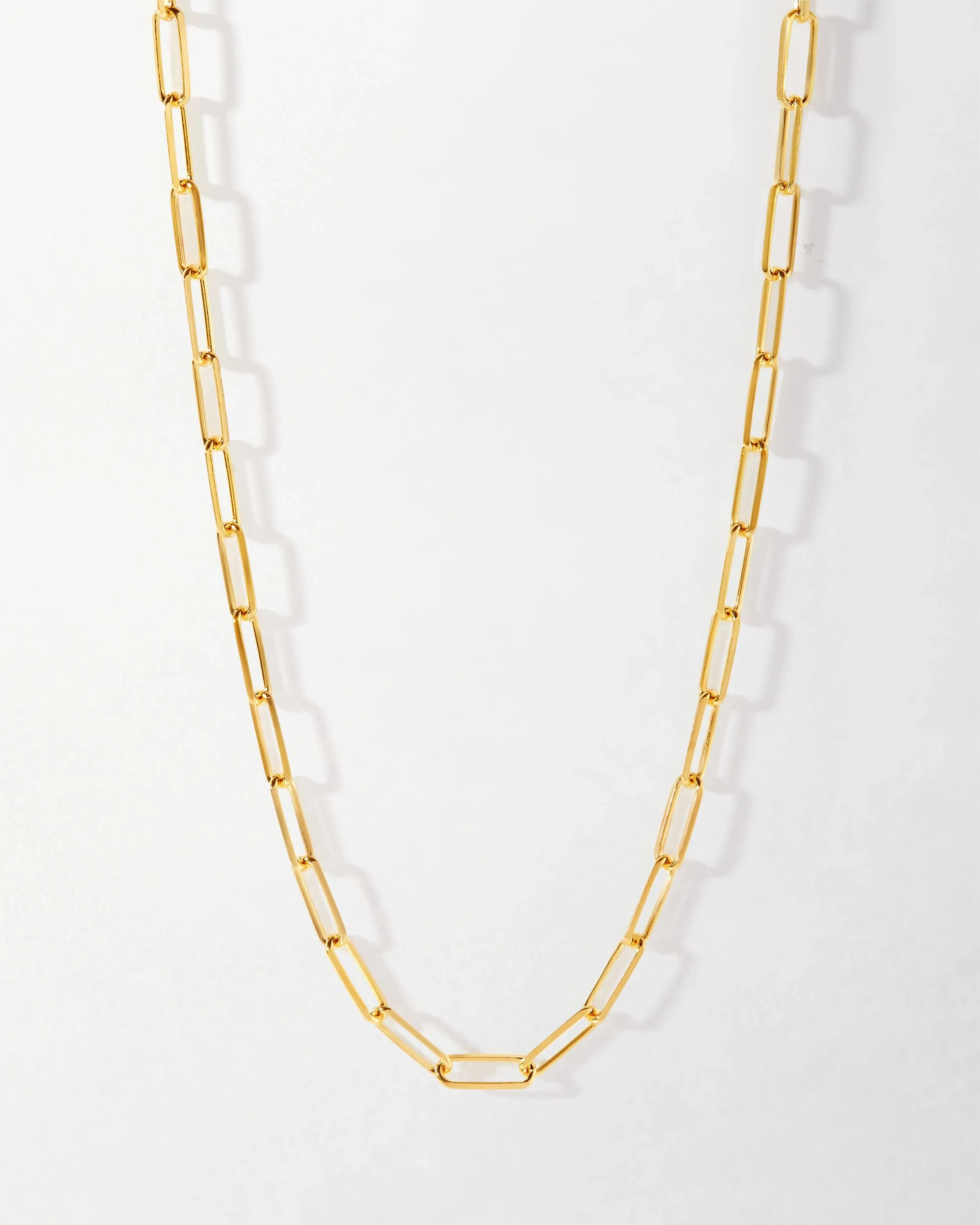 Paperclip Chain Necklace - Gold