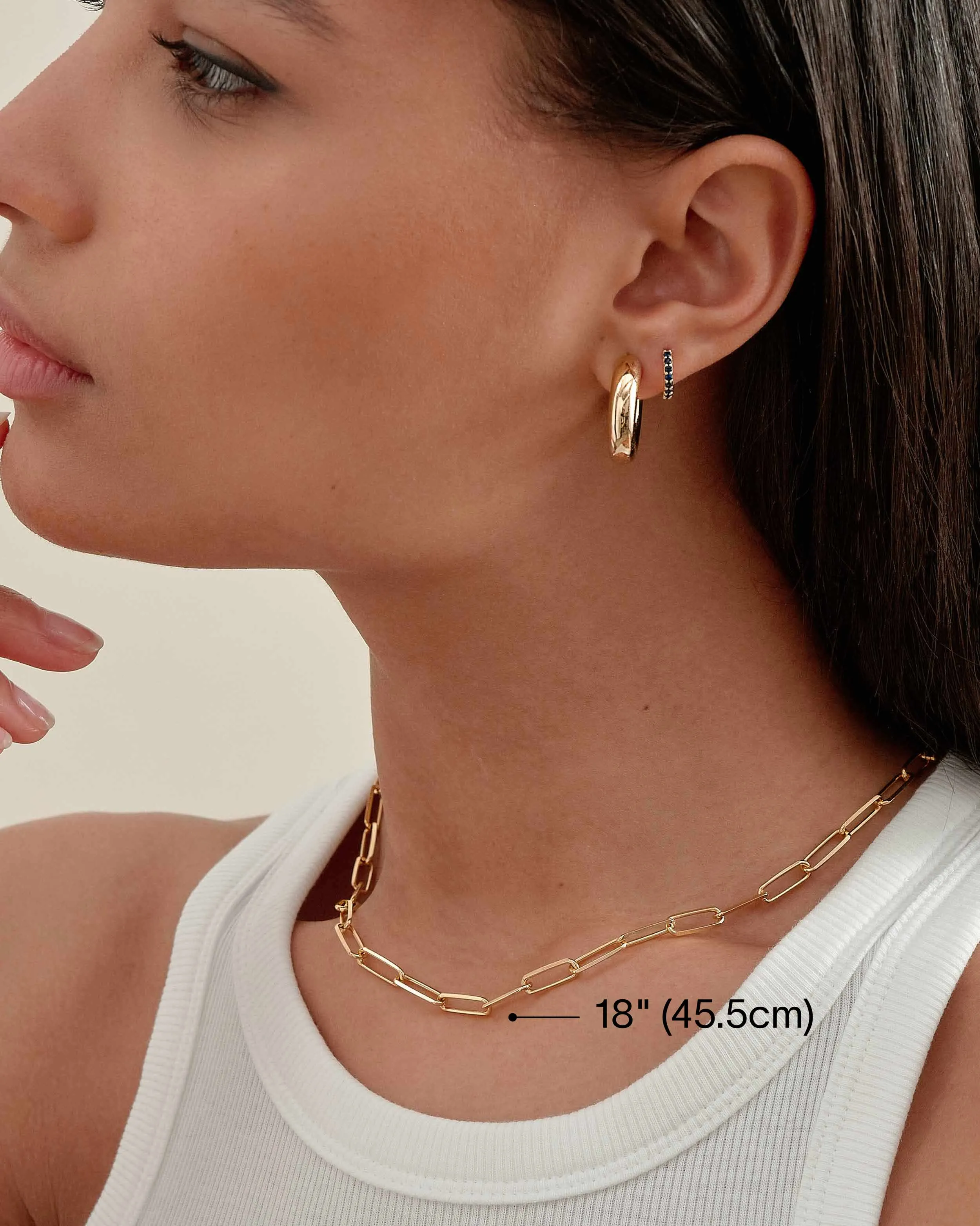 Paperclip Chain Necklace - Gold