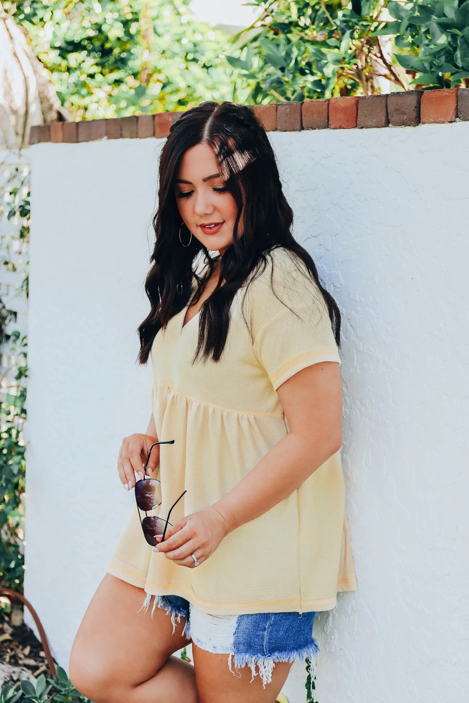 Simplicity Babydoll Top - Yellow