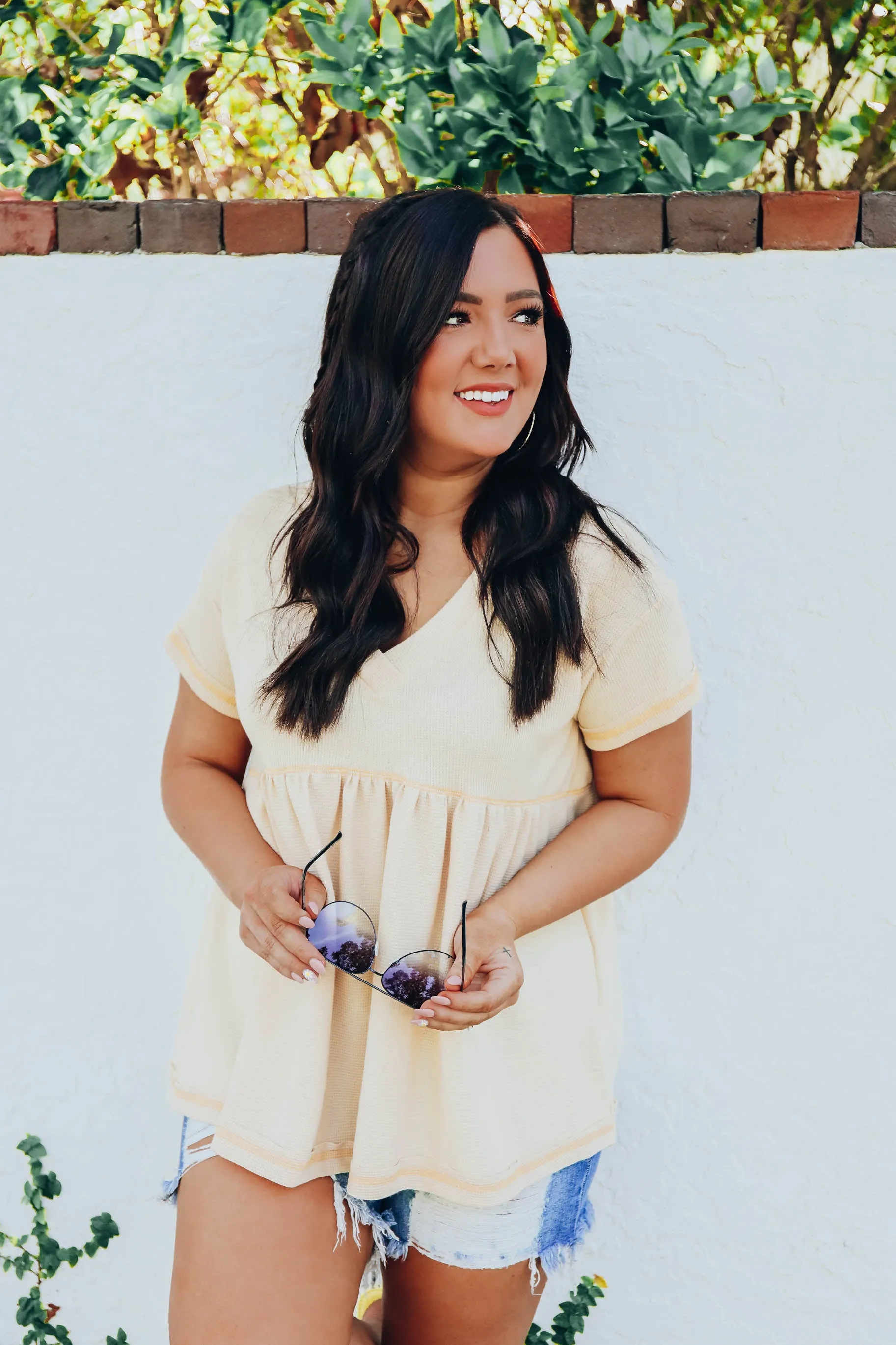 Simplicity Babydoll Top - Yellow
