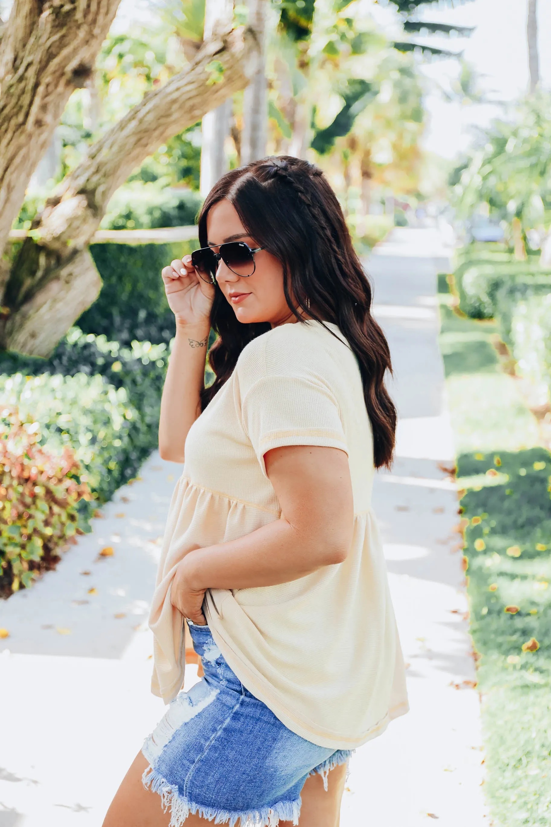 Simplicity Babydoll Top - Yellow