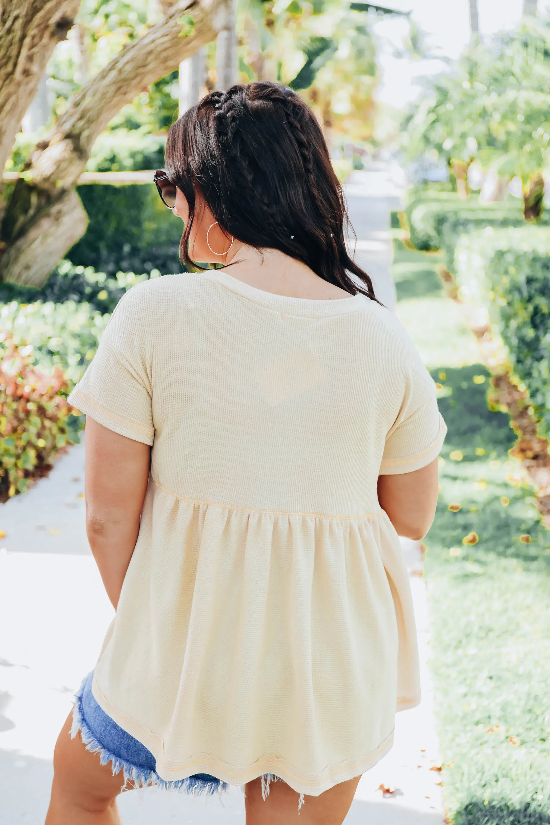 Simplicity Babydoll Top - Yellow