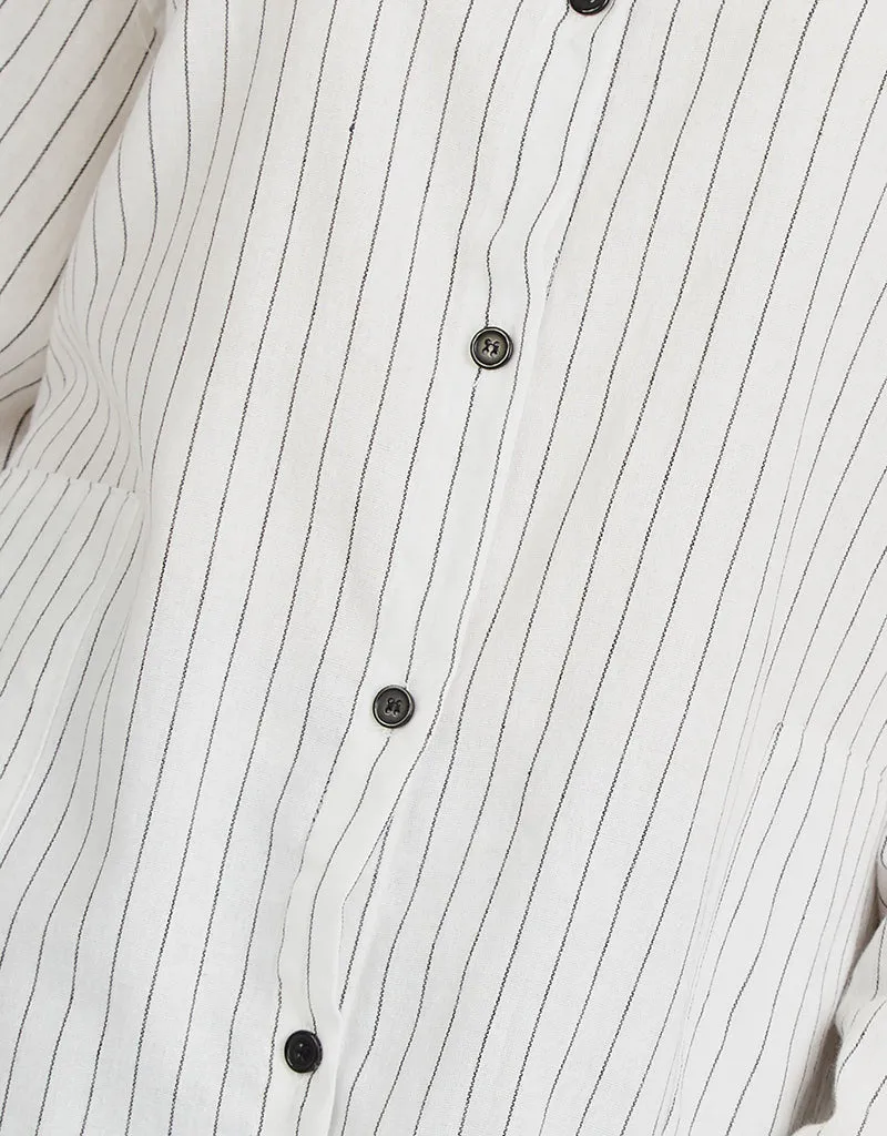 Stripe Linen Long Shirt