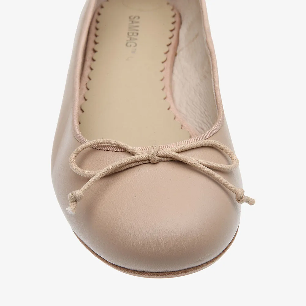 Tina Blush Leather Ballet Flat