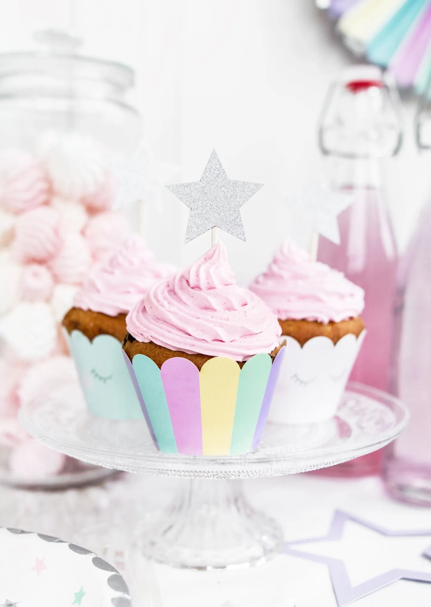 Unicorn Stars Cake Toppers