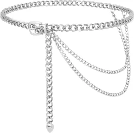 WHIPPY Waist Chain Belt Women Ladies Adjustable Body Waist Link Belts for Jeans Dresses
